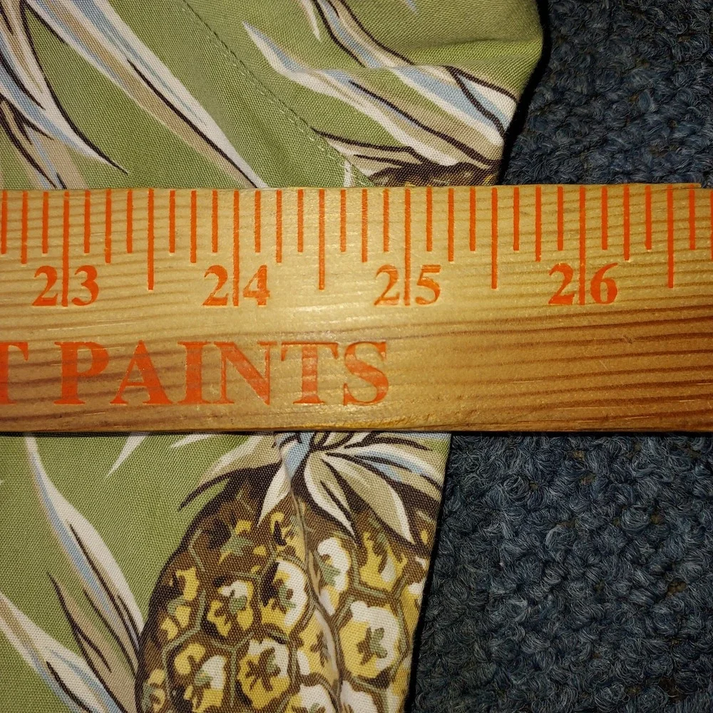 Vtg Chaps Ralph Lauren‎ Shirt Mens Large Pineapple Loop Collar Hawaiian Camp Y2K